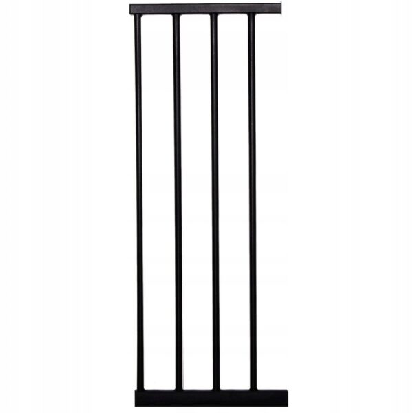 Biztonsági kapu lépcsőhöz, állítható 111-117 cm, acélból és fából, fekete barna - Image 8