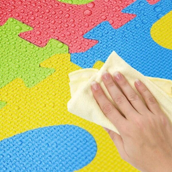 Habszivacs matrac gyerekeknek, ábécés puzzle típusú, 61 db, hőszigetelő, 170x150 cm, többszínű - Image 15