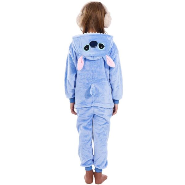 Pijama tip salopeta pentru copii, model stitch, marime 120-130cm - Image 23