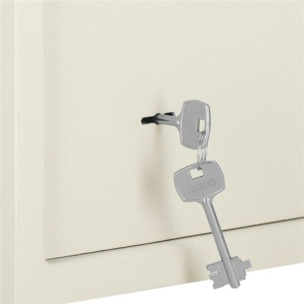 Seif standard cu cheie, 200x310x200 mm, Otel, Bej - Image 3