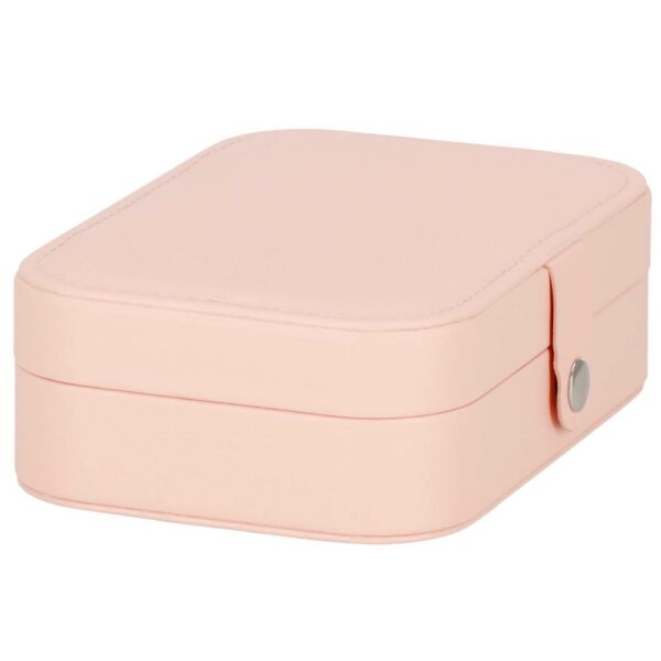 (DL) Cutie depozitare si organizare bijuterii, MDF, piele ecologica, 16 x 11 x 5cm, roz - Image 4