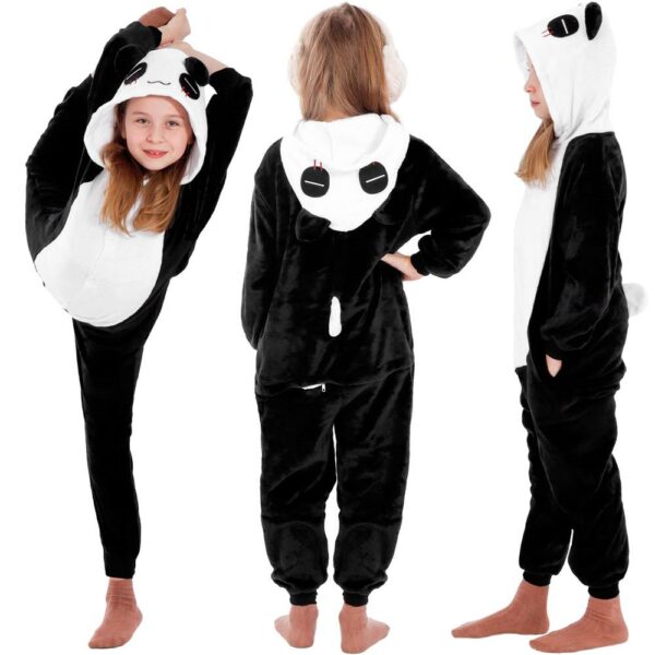 Jumpsuit típusú pizsama gyerekeknek, panda modell, 125-140cm méretben - Image 3