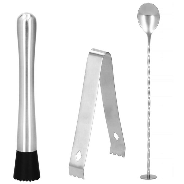 Cocktail Shaker készlet pultosoknak 750 ml, KI25, bambusz tartó, 12 darab - Image 3