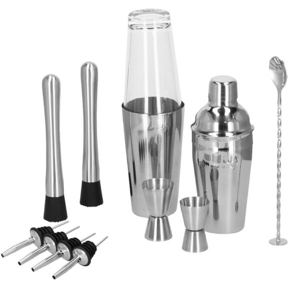 Set Cocktail Shaker Kit pentru barmani 700ml, KI18, 18 piese - Image 4