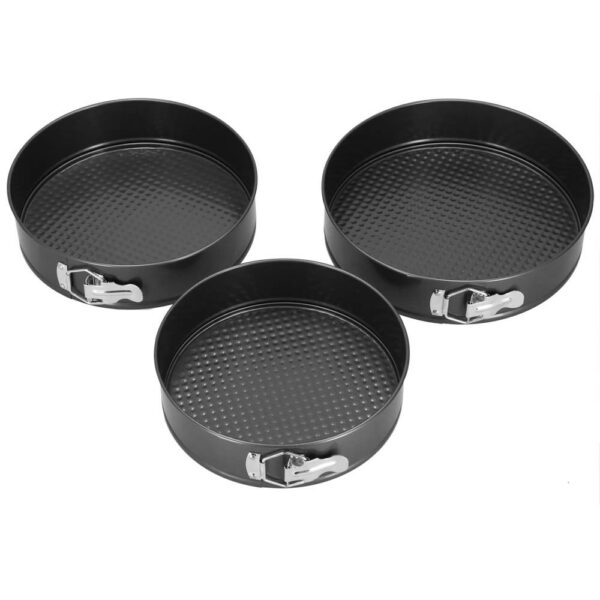 3 db sütőforma készlet, 27, 25 és 23 cm, kivehető aljú, szürke - Image 4