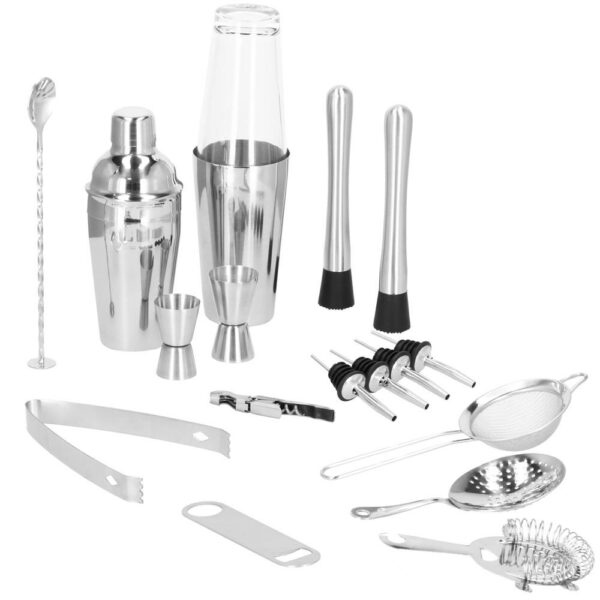 Set Cocktail Shaker Kit pentru barmani 700ml, KI18, 18 piese - Image 32