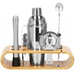 Cocktail Shaker készlet pultosoknak 750 ml, KI25, bambusz tartó, 12 darab