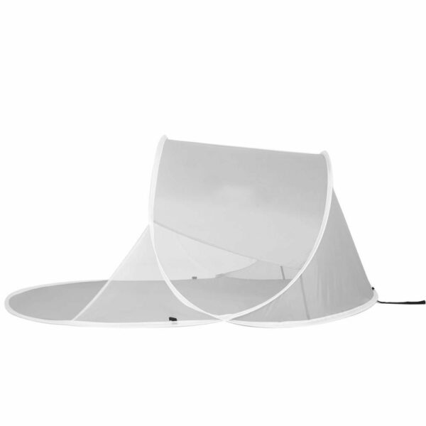 Cort plaja si picnic semi-deschis Sersimo, protectie UV, 190x100x90cm, gri - Image 3