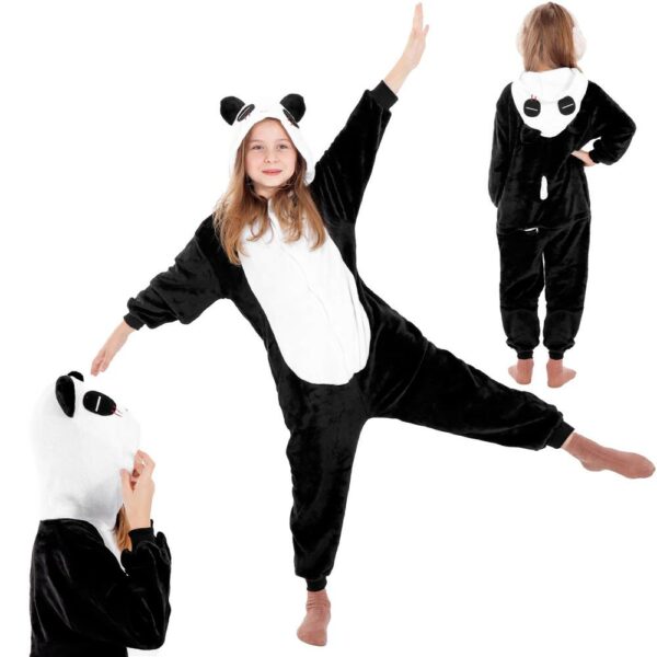 Jumpsuit típusú pizsama gyerekeknek, panda modell, 125-140cm méretben - Image 4