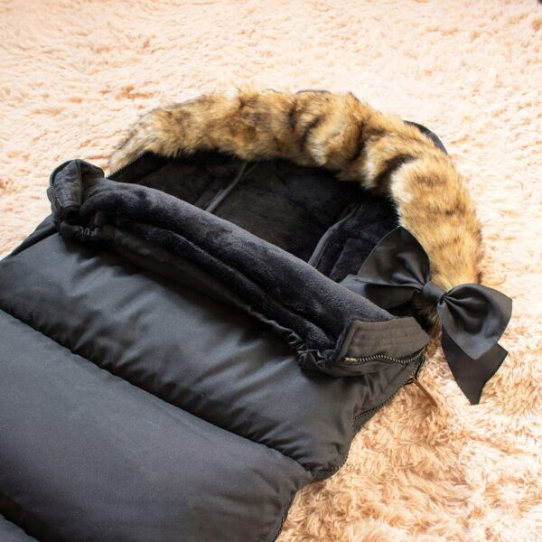 Sac iarna de bebelusi pentru carucior, marime universala, 90x45cm, negru - Image 4