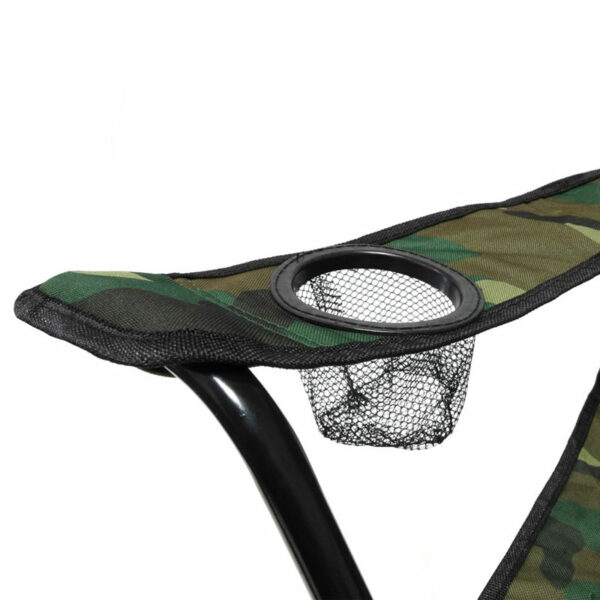 Scaun pliabil camping sau pescuit Sersimo, suport pahar, camuflaj - Image 4