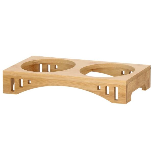 Set de 2 castroane din inox cu suport de bambus, 2x14cm - Image 6