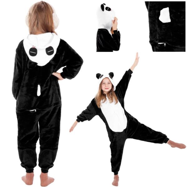 Jumpsuit típusú pizsama gyerekeknek, panda modell, 125-140cm méretben - Image 5