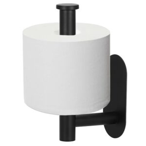 Acél wc papír tartó, öntapadós rögzítés, 16cm, fekete