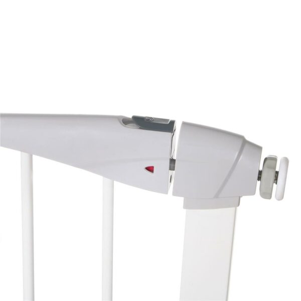 Biztonsági kapu lépcsőhöz, állítható 97-106 cm, acélból, fehér - Image 4