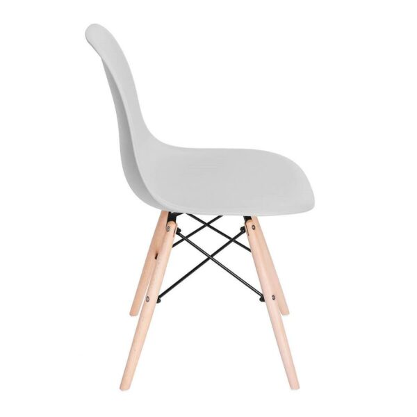 Set 4 scaune dining Scandinav pentru bucatarie, 38x42x82cm, gri - Image 4