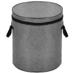 Tárolókosár ruháknak vagy játékoknak, 40x33cm, pamut és lenvászon, 43 l, szürke