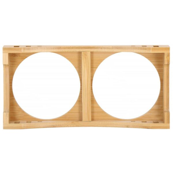 Set de 2 castroane din inox cu suport de bambus, 2x14cm - Image 7