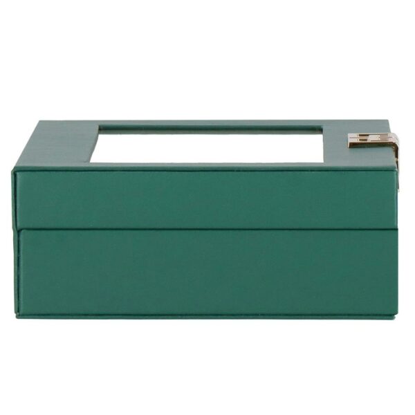 (DL) Cutie depozitare si organizare bijuterii, MDF, piele ecologica, 23,5 x 14 x 5,5cm, verde sticla - Image 7