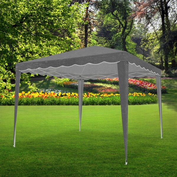 Cort pavilion de gradina pliabil automat pop-up, impermeabil, cu protectie UV, 300x300cm, gri - Image 7