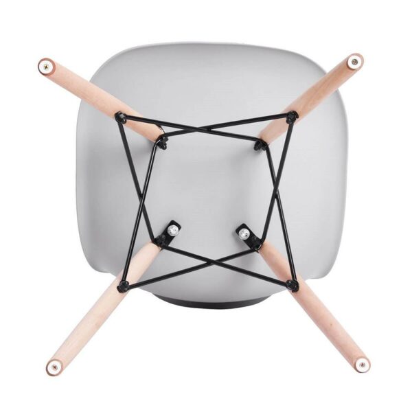 Set 4 scaune dining Scandinav pentru bucatarie, 38x42x82cm, gri - Image 5