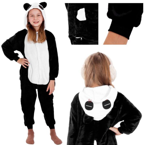 Jumpsuit típusú pizsama gyerekeknek, panda modell, 125-140cm méretben - Image 7