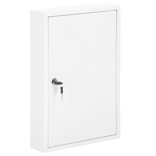 Cutie metalica din otel pentru 64 chei, echipata, 45x30x8cm, alba - Image 7