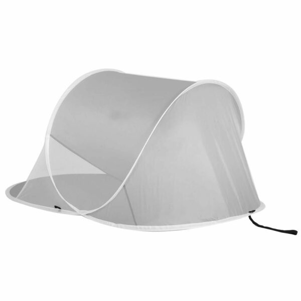 Cort plaja si picnic semi-deschis Sersimo, protectie UV, 190x100x90cm, gri - Image 8