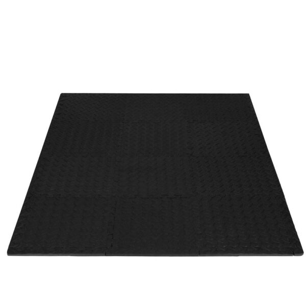 Covor din spuma pentru copii, tip puzzle, 12 piese, termoizolant, 118x90 cm, negru - Image 7