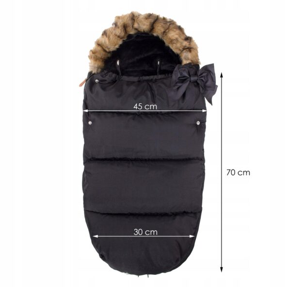 Sac iarna de bebelusi pentru carucior, marime universala, 90x45cm, negru - Image 8