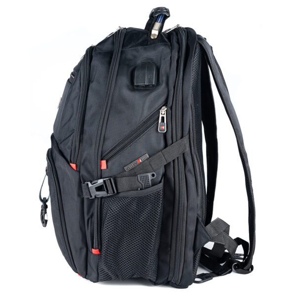 Rucsac de drumetie din pelerina militara, impermeabil, Premium, negru, 45litri, 50x35x25cm - Image 8