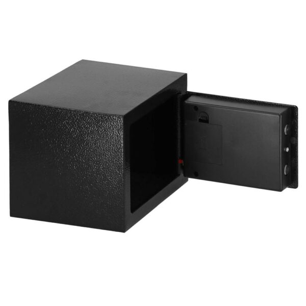 Standard elektronikus széf kóddal és kulccsal, 170x230x170 mm, Acél, Fekete - Image 8