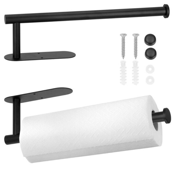 Acél wc papír tartó, öntapadós rögzítés, 33,5cm, fekete - Image 22
