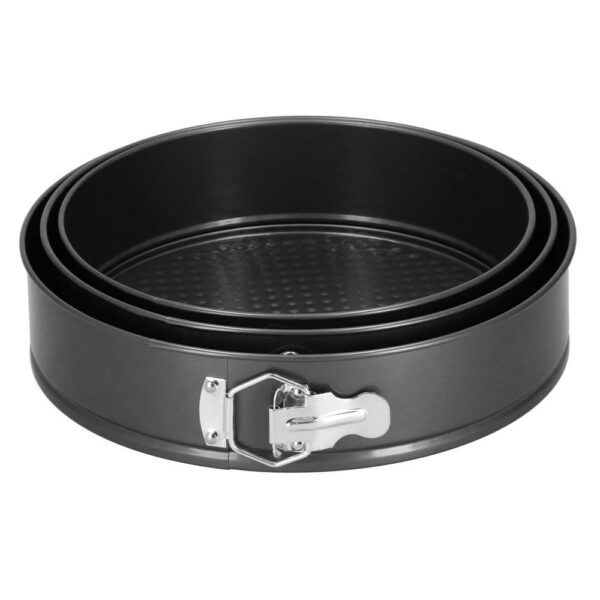 3 db sütőforma készlet, 27, 25 és 23 cm, kivehető aljú, szürke - Image 9