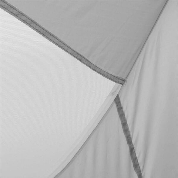 Cort plaja si picnic semi-deschis Sersimo, protectie UV, 190x100x90cm, gri - Image 9