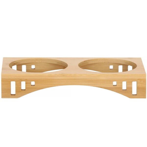 Set de 2 castroane din inox cu suport de bambus, 2x14cm - Image 9