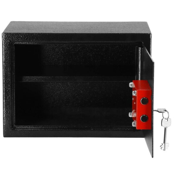 Seif standard cu cheie, 200x310x200 mm, Otel, Negru - Image 7