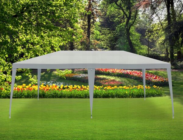 Kerti pavilonsátor, 600x300 cm, vízálló, UV-álló, fehér - Image 8