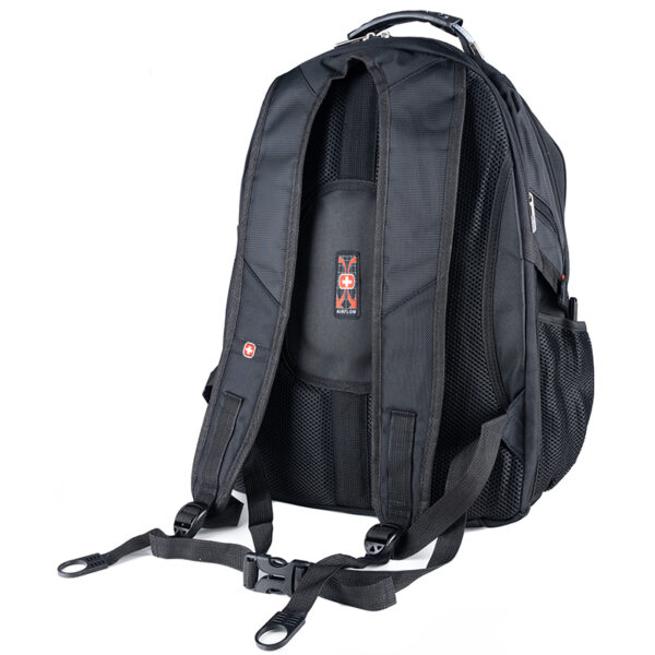Rucsac de drumetie din pelerina militara, impermeabil, Premium, negru, 45litri, 50x35x25cm - Image 9