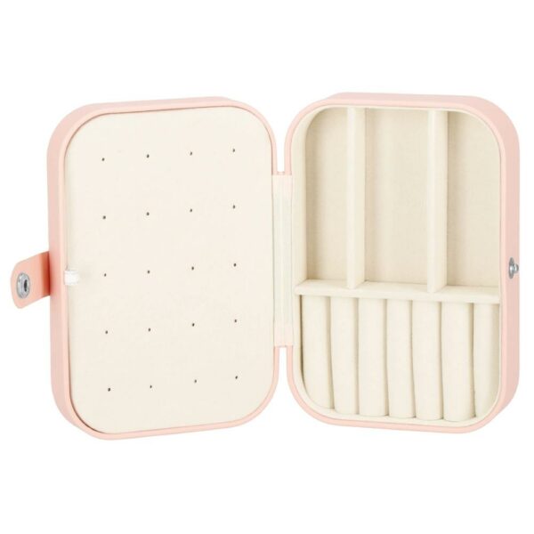 (DL) Cutie depozitare si organizare bijuterii, MDF, piele ecologica, 16 x 11 x 5cm, roz - Image 9