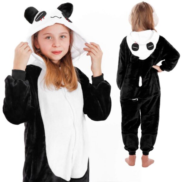 Jumpsuit típusú pizsama gyerekeknek, panda modell, 125-140cm méretben - Image 9