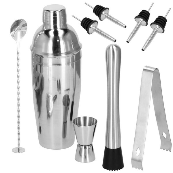 Cocktail Shaker készlet pultosoknak 750 ml, KI25, bambusz tartó, 12 darab - Image 9