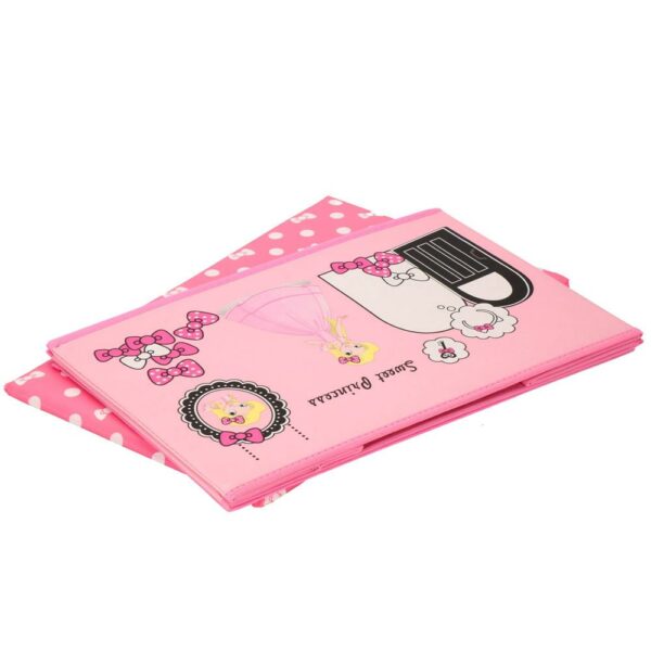 Cutie depozitare jucarii, pliabila cu capac, model printese, 48x30x29cm, roz - Image 9