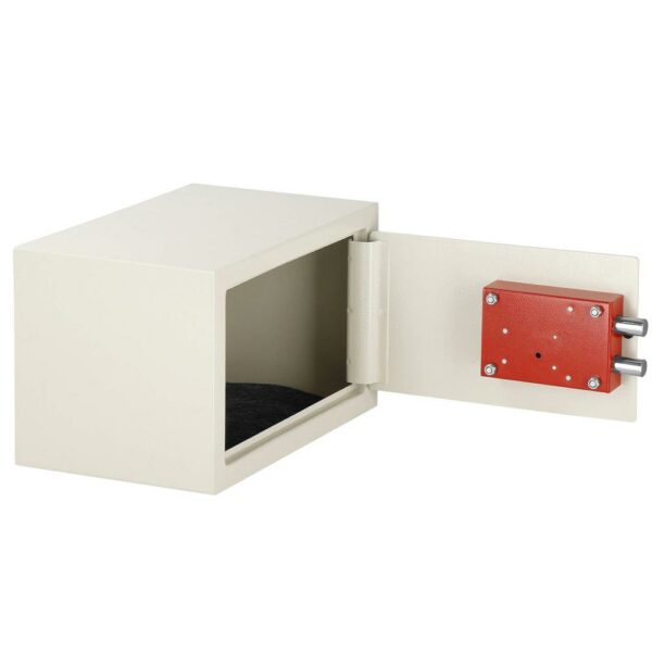Seif standard cu cheie, 200x310x200 mm, Otel, Bej - Image 8
