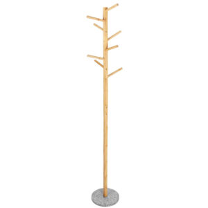 Bambusz fogas gránit talppal, 8 akasztó, 182cm, natúr