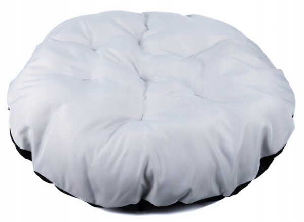 Scaun rotund Sersimo tip leagan suspendat cu perna Super Confort Plus, casa sau gradina, gri - Image 5