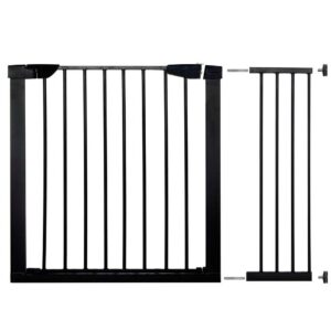 Biztonsági kapu lépcsőhöz, hosszabbító 103-110 cm, acélból, fekete