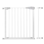 Biztonsági kapu lépcsőhöz, állítható 83-92 cm, acélból, fehér