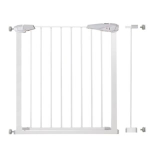 Biztonsági kapu lépcsőhöz, állítható 83-92 cm, acélból, fehér