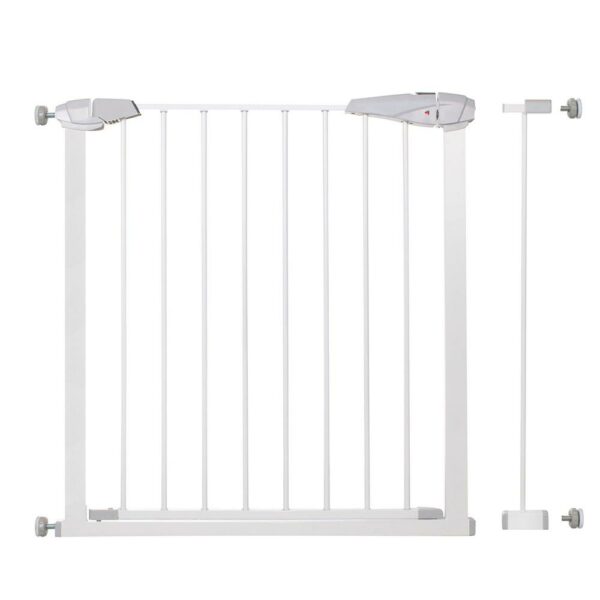 Biztonsági kapu lépcsőhöz, állítható 83-92 cm, acélból, fehér